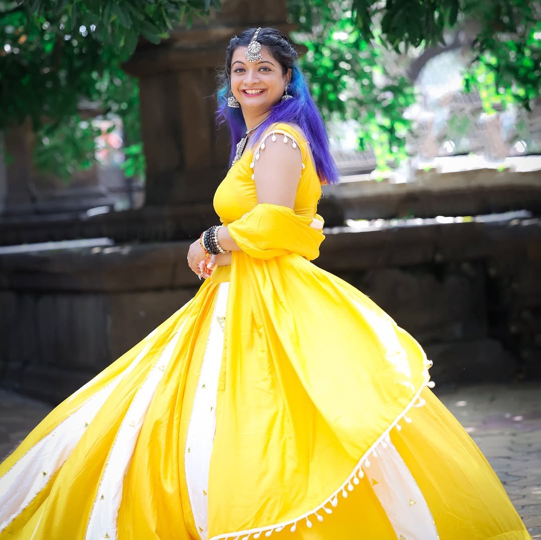 Day 1 of Navratri- Vibrant Yellow!Yellow represents optimism, happiness, and positivity - embrac